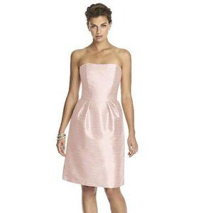 Alfred Sung Dupioni Strapless Dress Pearl Pink 4